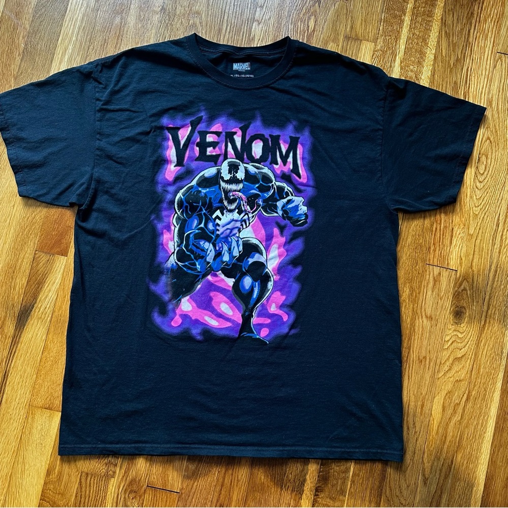 Marvel Venom Men’s Black T-Shirt Size XL 100% Cotton